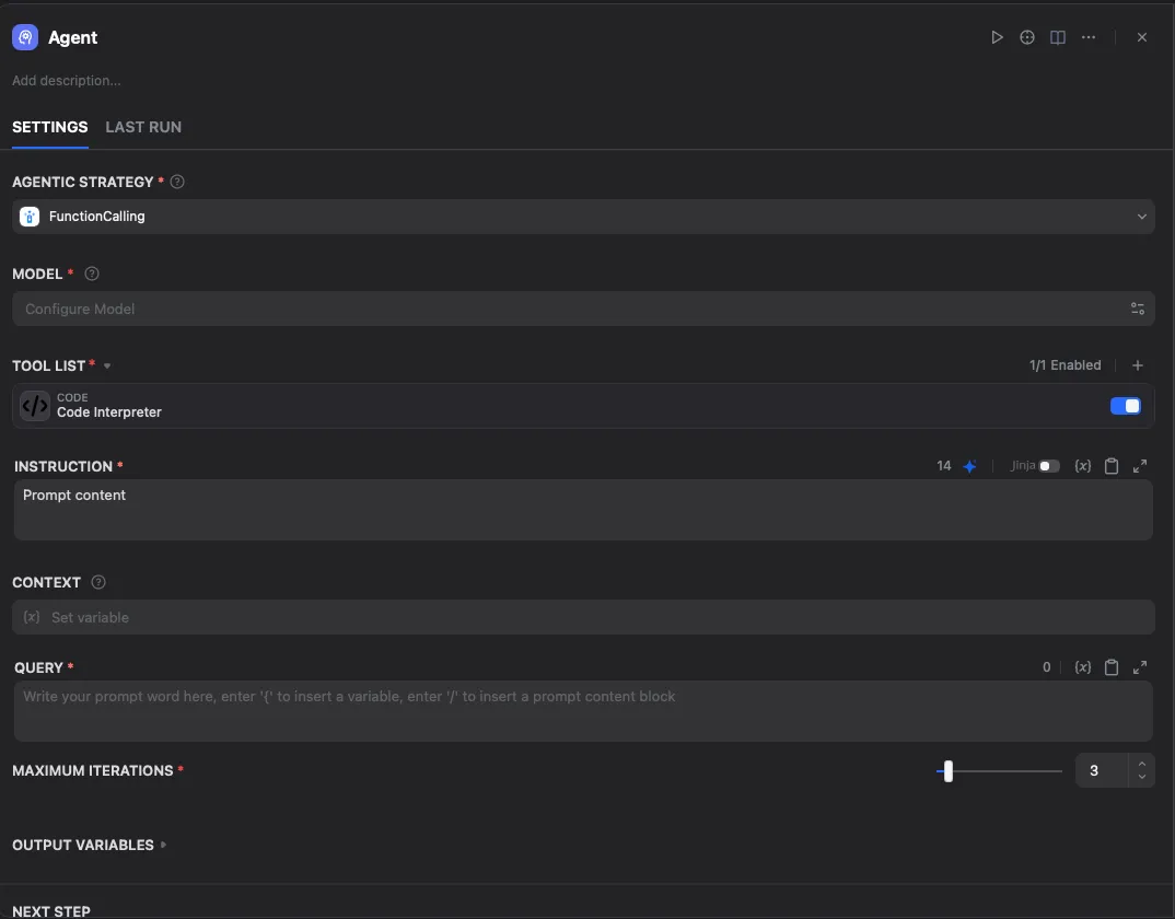 dify agent modal