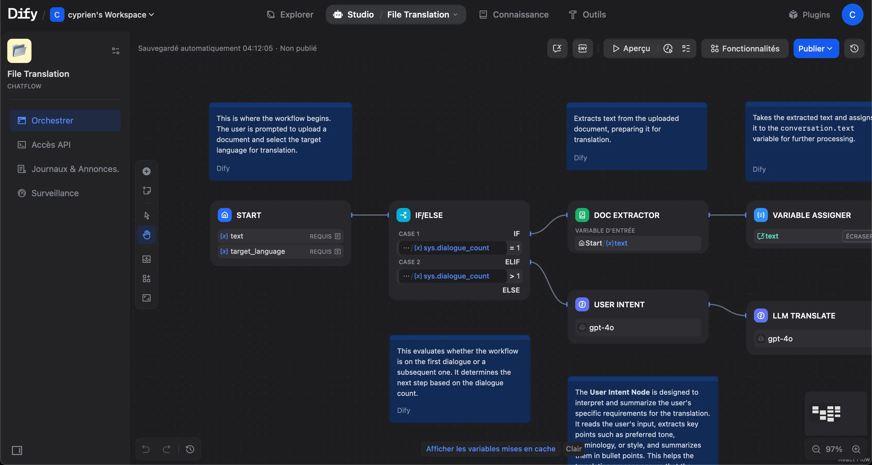 dify workflow
