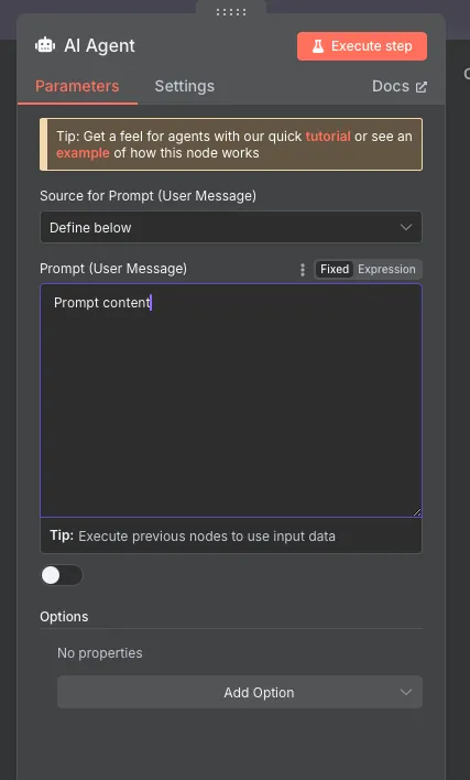 n8n agent modal